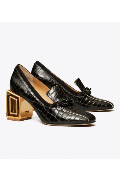 TORY BURCH - JESSA METAL-HEEL LOAFER PUMP